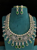 American Diamond Stones Bridal Haram - Nakshatra Jewels