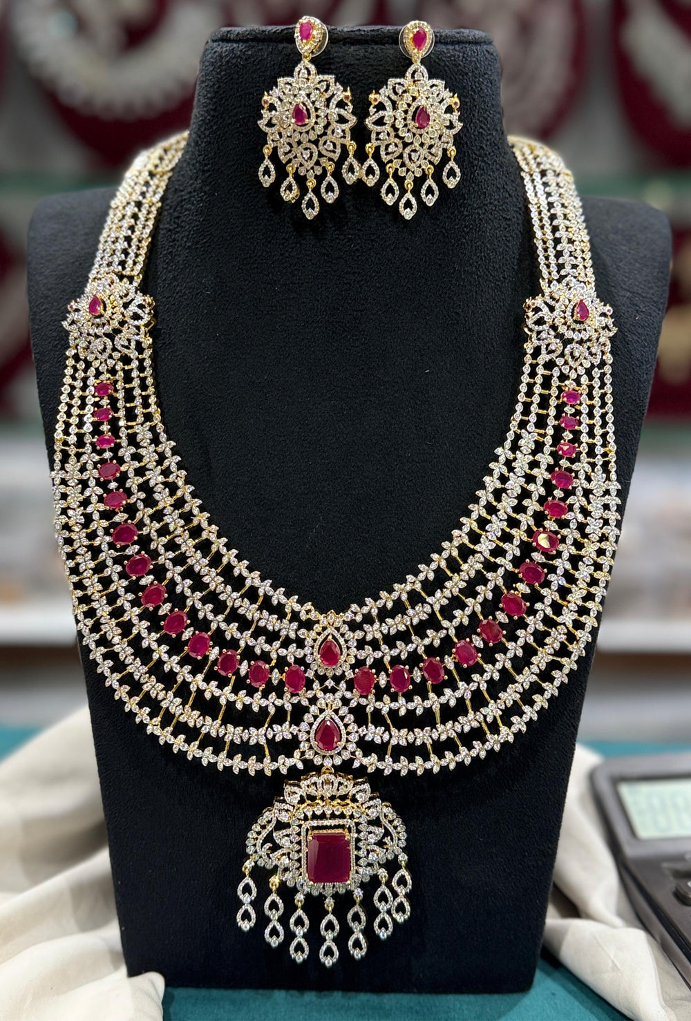American Diamond Stones Bridal Haram