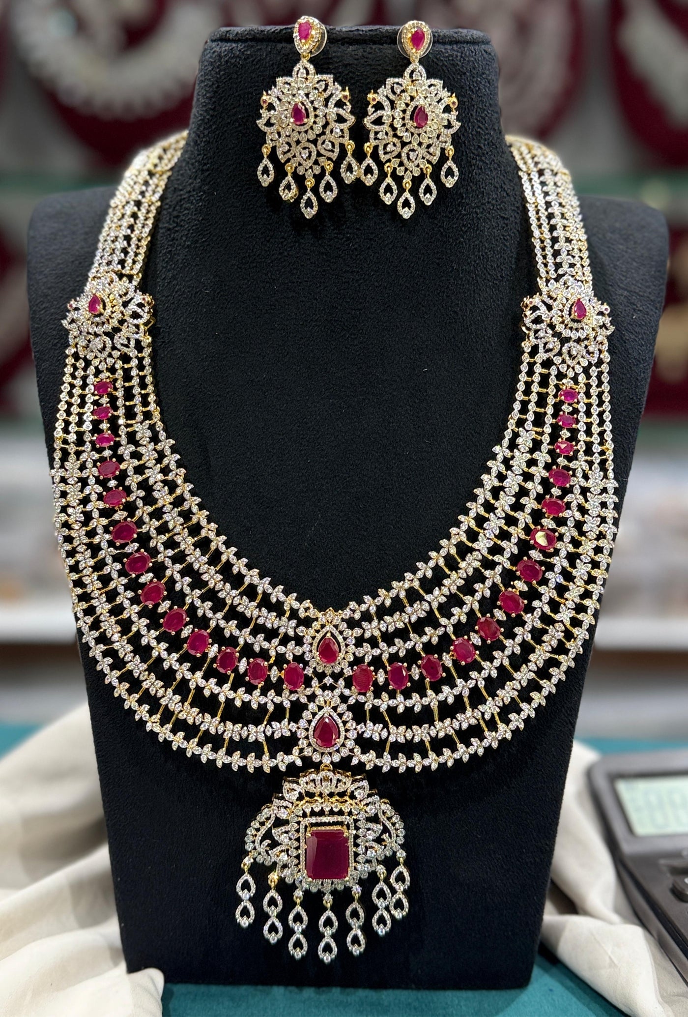 American Diamond Stones Bridal Haram