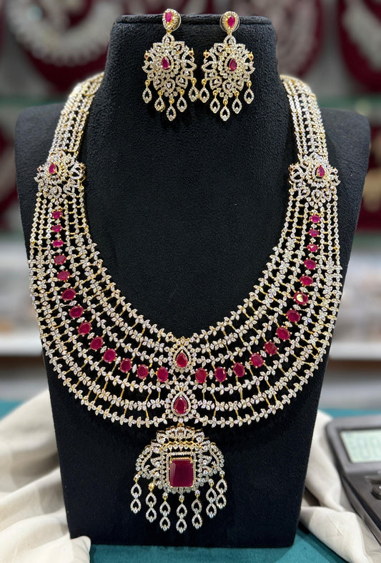 American Diamond Stones Bridal Haram