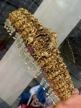 Nakshi Work with Kempu Stones Bridal Hip Belt - Nakshatra Jewels