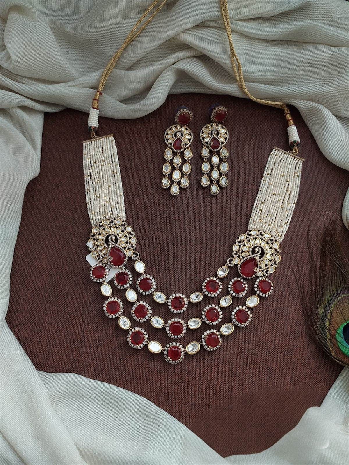 Moissanite and Doublet Stones  Necklace
