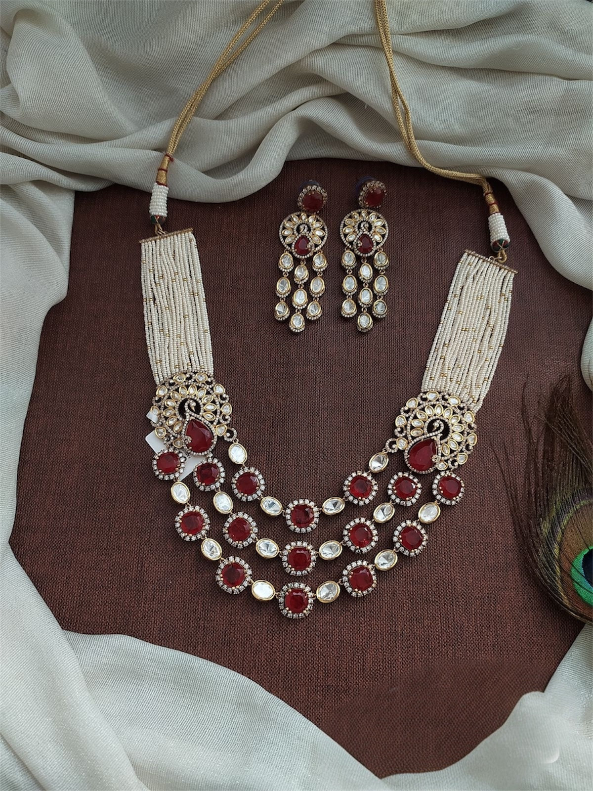 Moissanite and Doublet Stones  Necklace