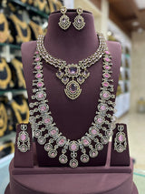 Victorian Polish with AD Stones Bridal combo Set