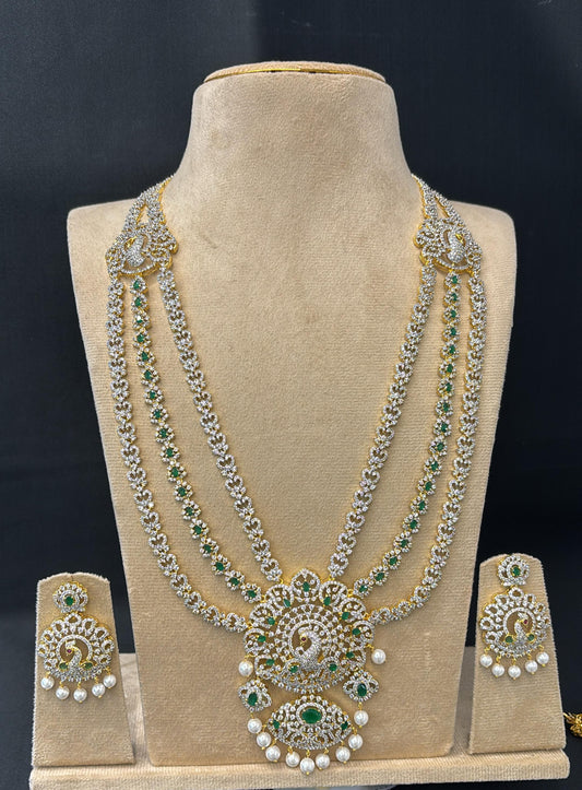 American Diamond Stones Bridal Layer Haram