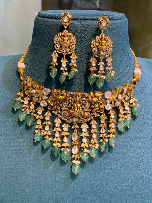 Nakshi Work with AD Stones Bridal Choker