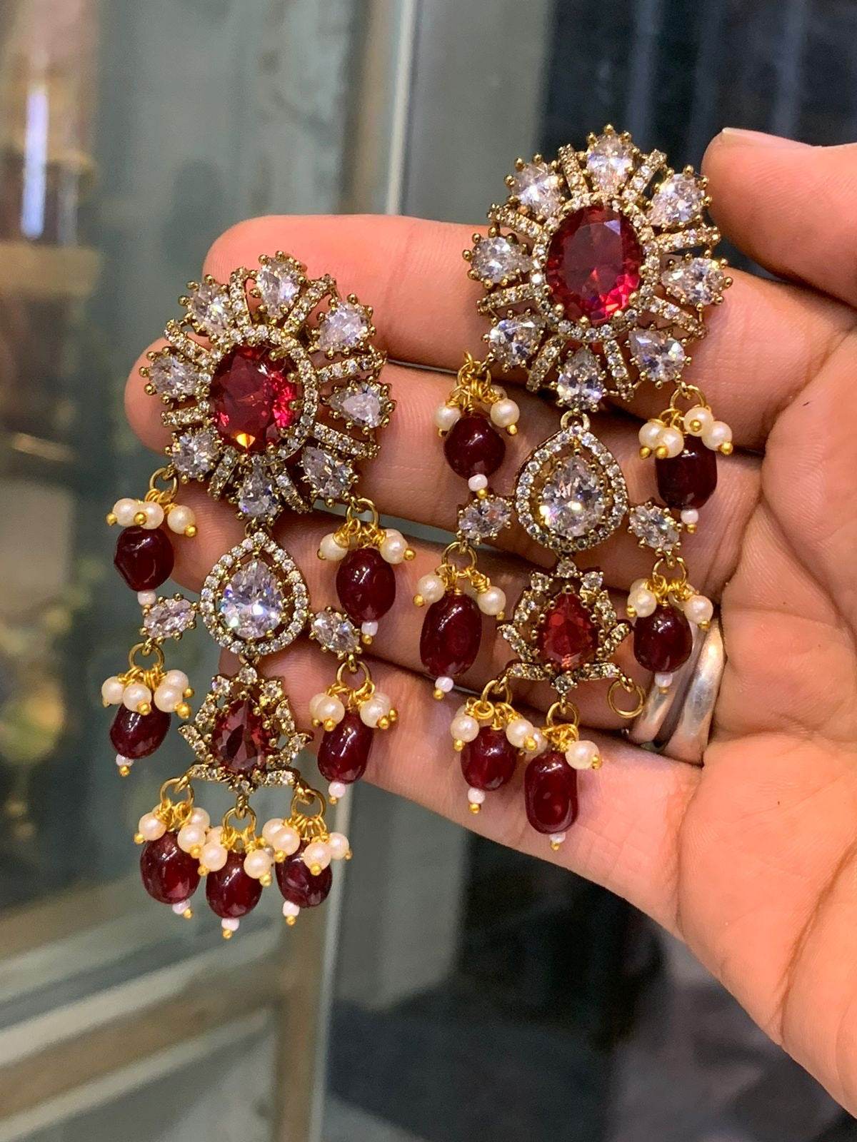 AD Stone Earrings