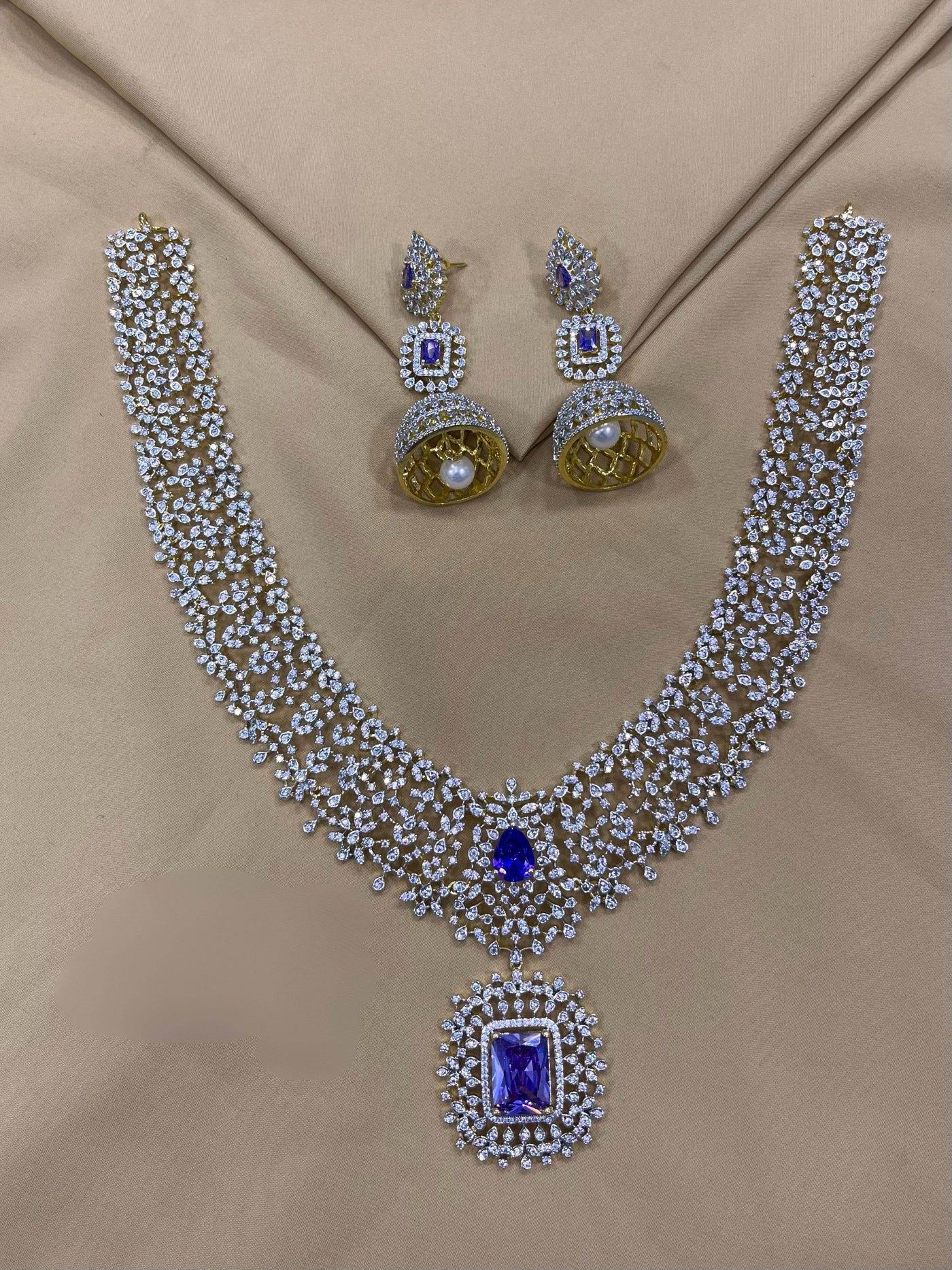 American Diamond Stones Bridal Haram