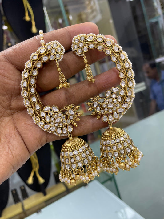 Jaadu Kundan Stones Bridal Earcuffs