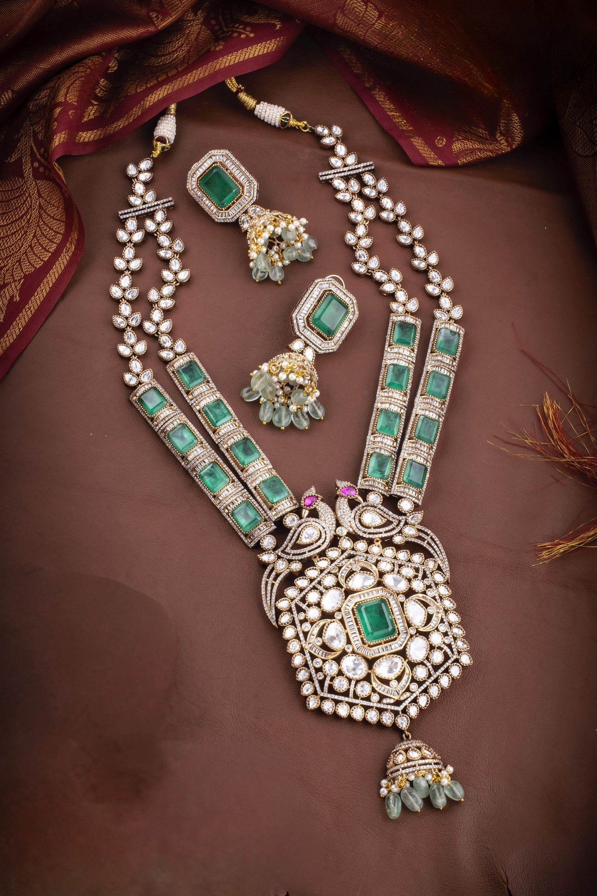 Moissanite and AD Stones Bridal Haram