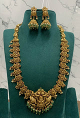 Nakshi Work with kemp Stones Bridal Haram - Nakshatra Jewels