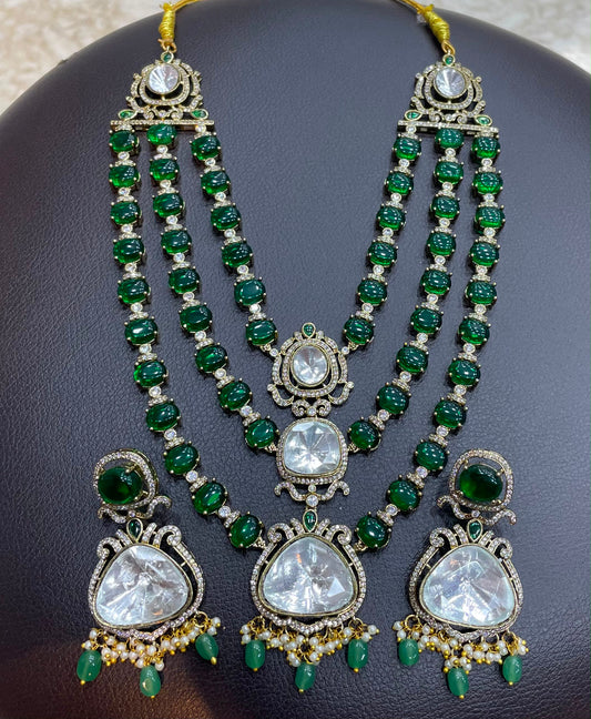 Mossianite with AD Stones Bridal Layer Haram
