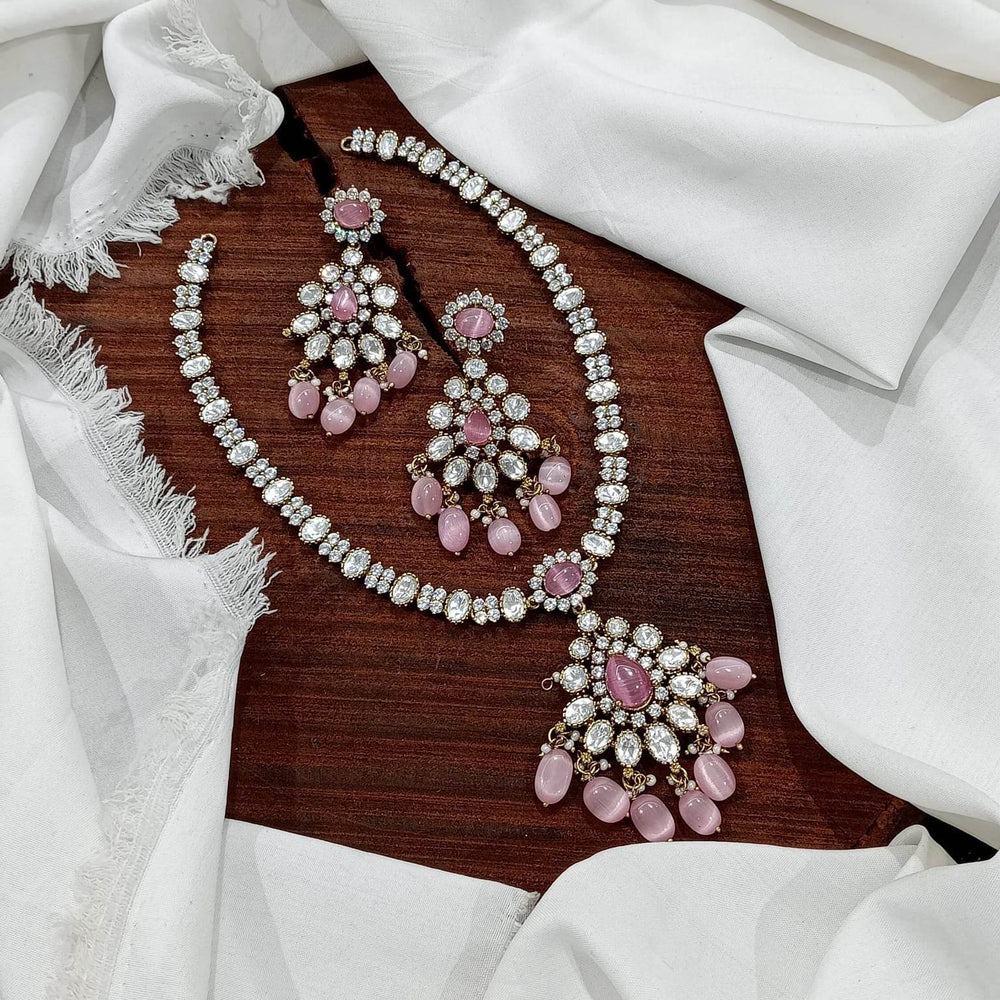 Moissanite Stones Bridal Necklace - Nakshatra Jewels