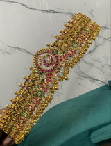 Nagasi work with Kundan Stones Bridal Hip Belt - Nakshatra Jewels
