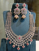American Diamond Stones Bridal Haram - Nakshatra Jewels