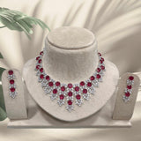 AD Stones Necklace (Silver Polish)