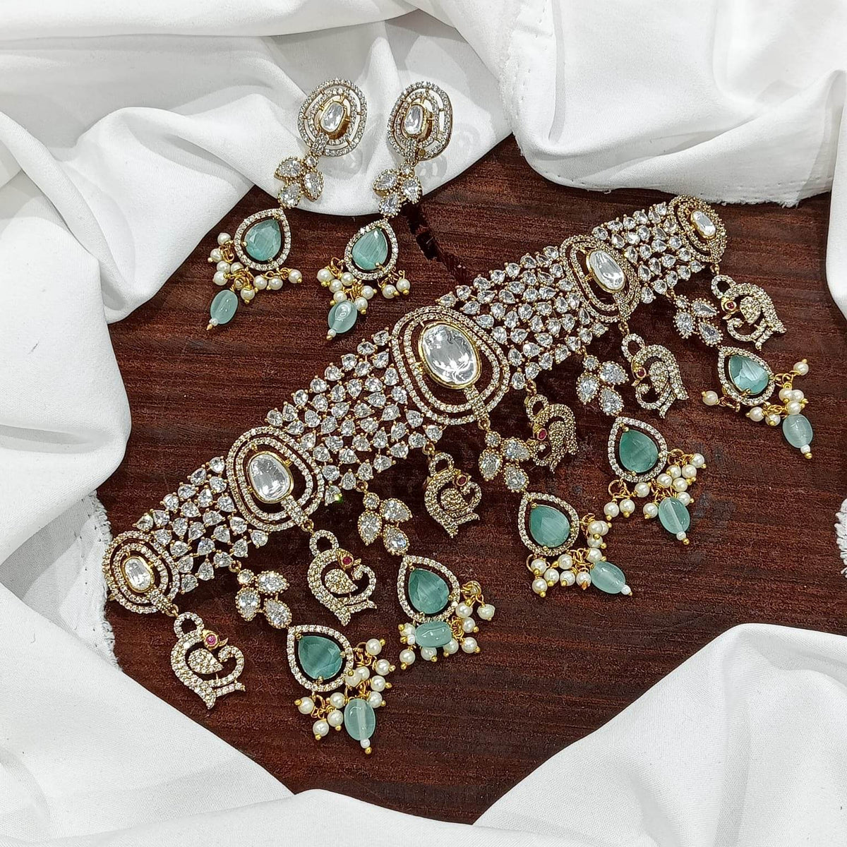 Victorian Polish AD Stones Choker