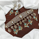 Victorian Polish AD Stones Choker - Nakshatra Jewels