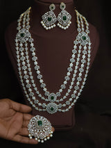 American Diamond Stones Bridal Layer Haram - Nakshatra Jewels