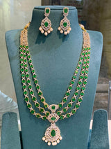 American Diamond Stones Bridal Layer Haram - Nakshatra Jewels