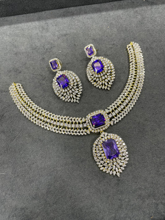 American Diamond Stones Necklace