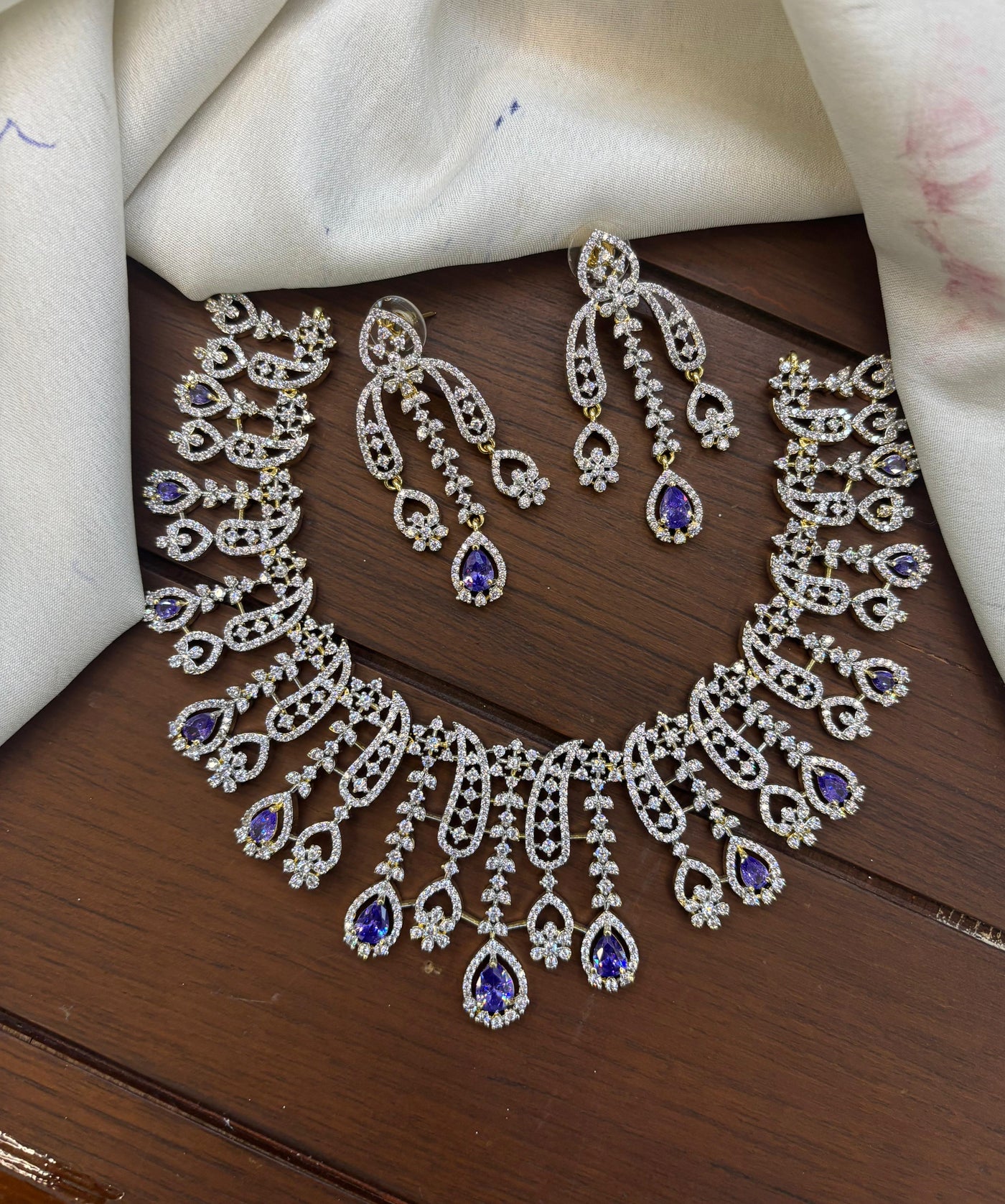 American Diamond Stones Necklace