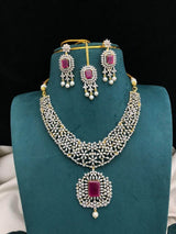 American Diamond Stones Necklace - Nakshatra Jewels