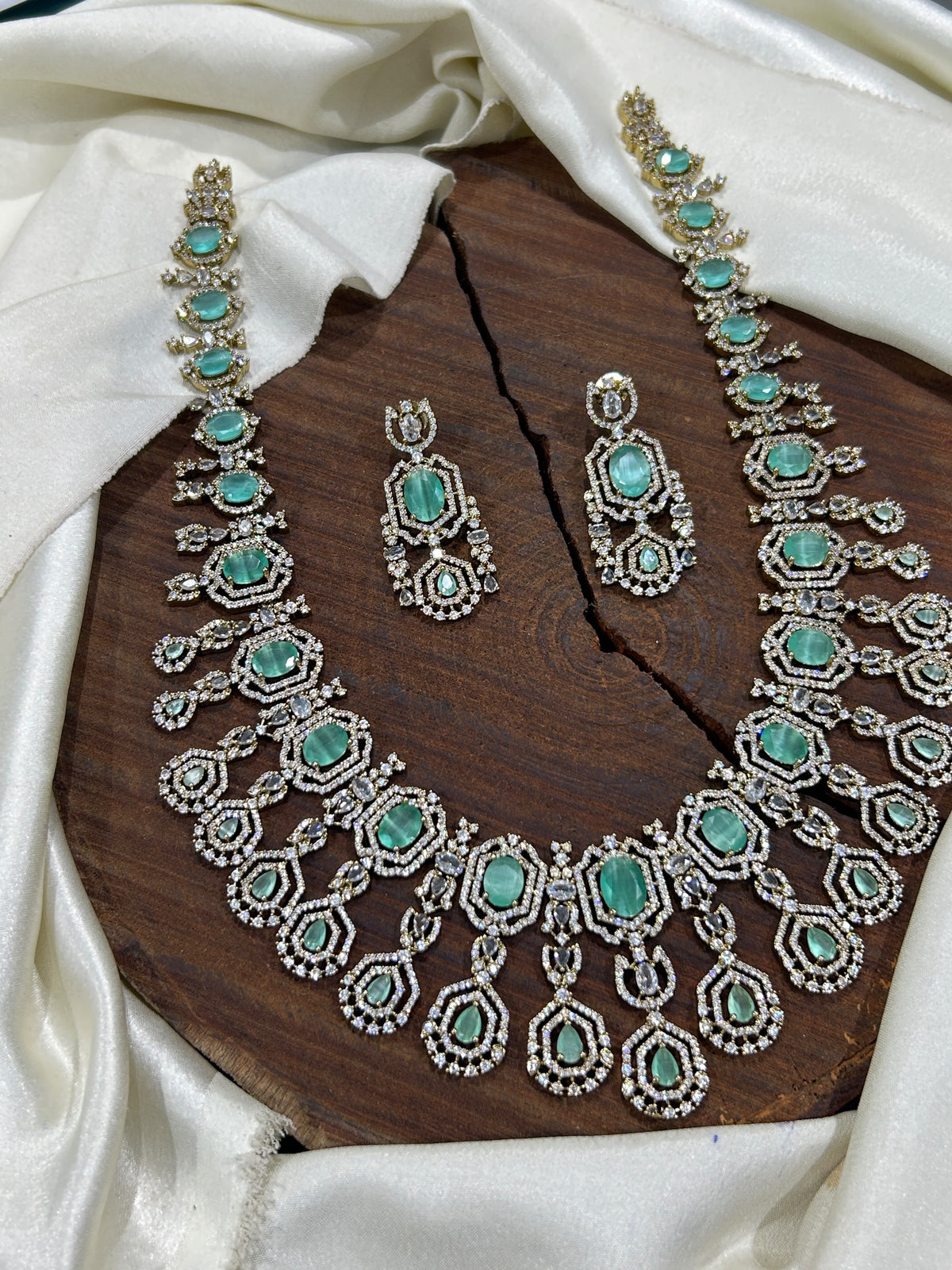 Victorian Polish with AD Stones Bridal Haram