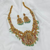 Nakshi work with AD Stones Haram - Nakshatra Jewels