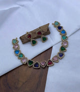 Victorian Polish AD Stones Necklace - Nakshatra Jewels