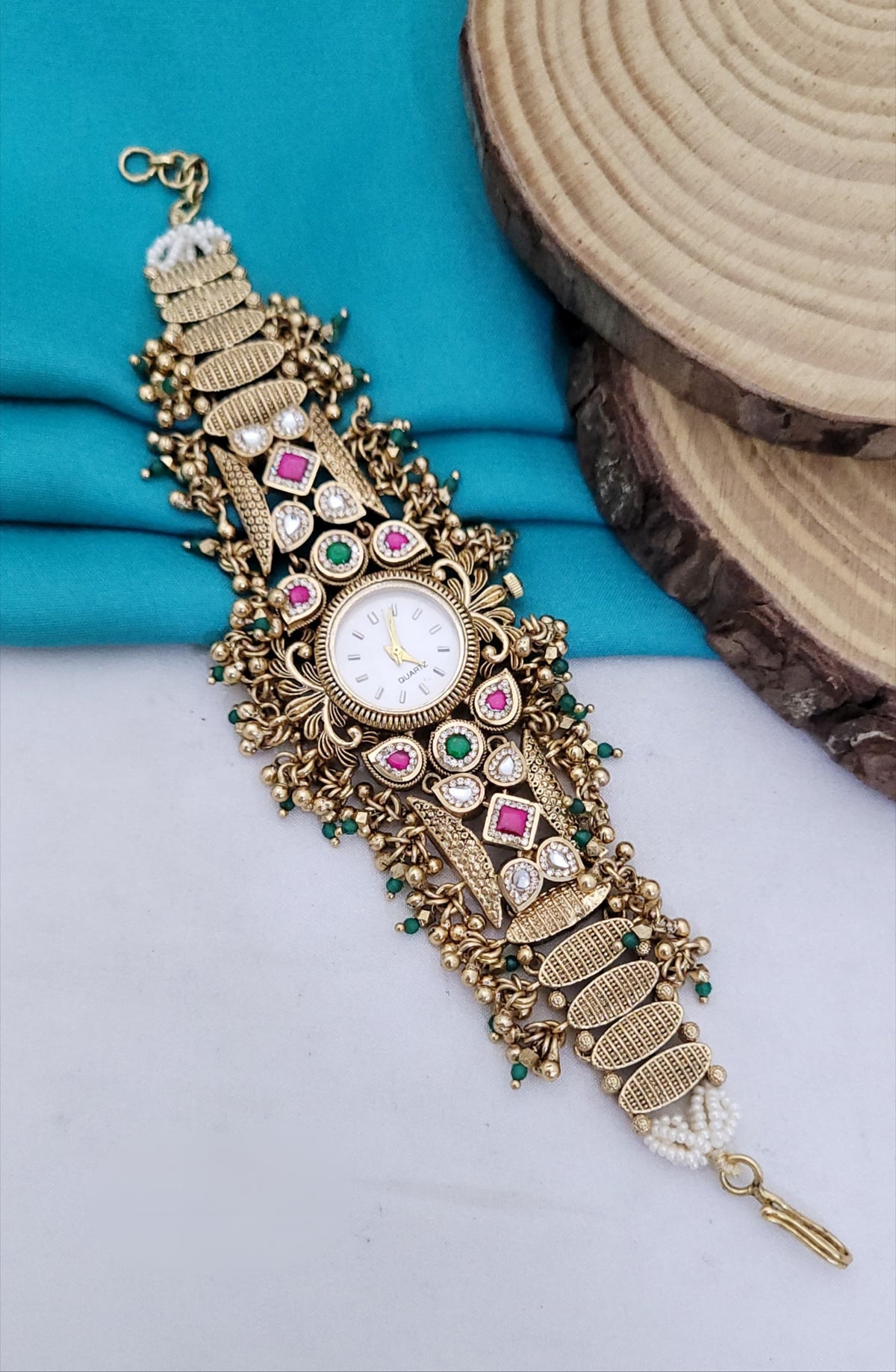 Premium Imitation Jewelry with Kundan Stone Antique Watches