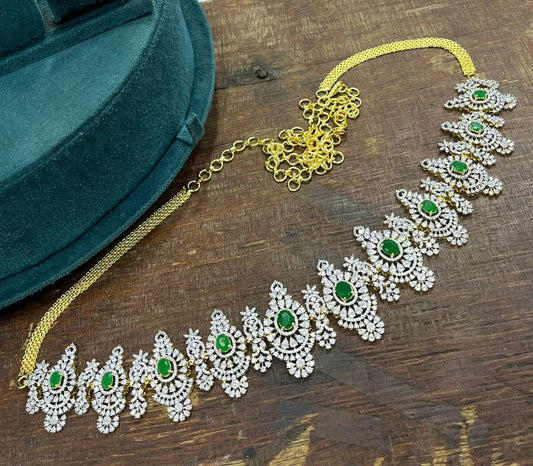 American Diamond Stones Hip Chain - Nakshatra Jewels