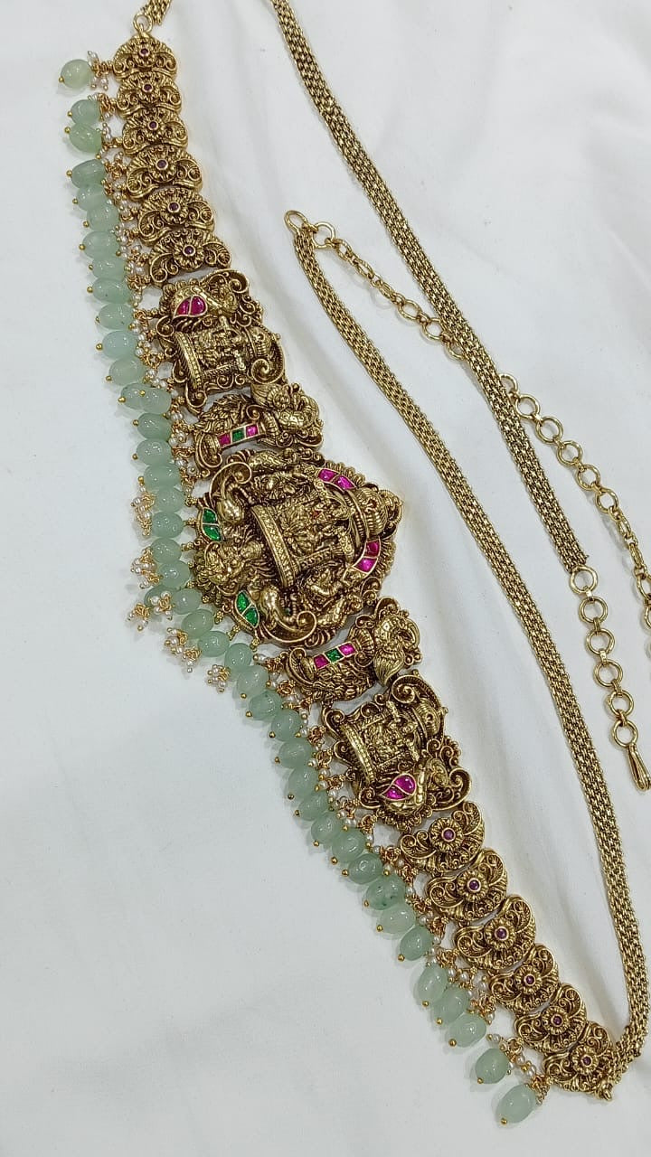 Nagasi Work with Kundan Stones Bridal Hip Chain