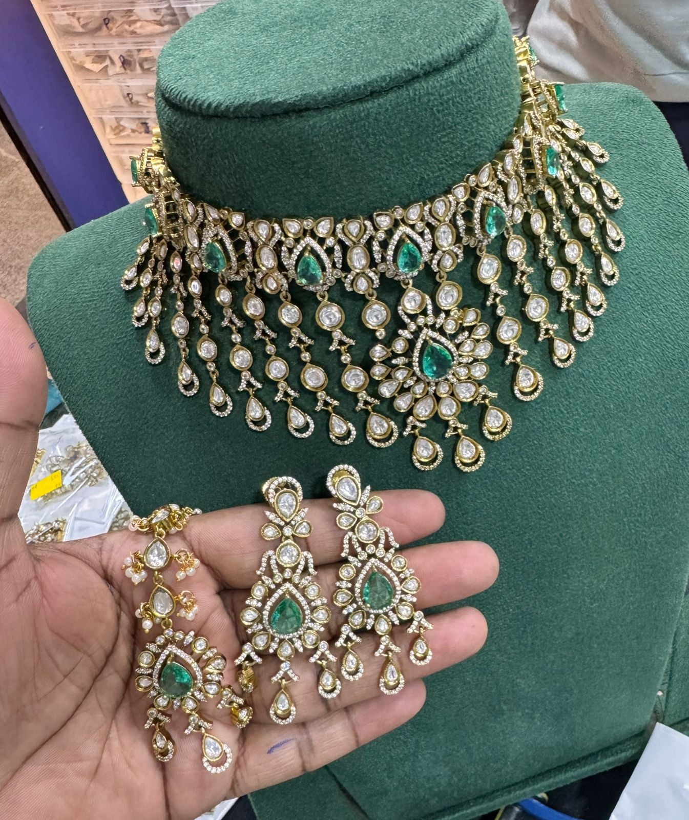 Victorian Polish with AD Stone Choker