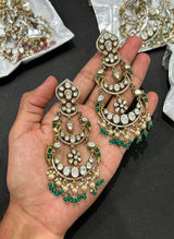 Mossianite Stones Bridal Earrings - Nakshatra Jewels