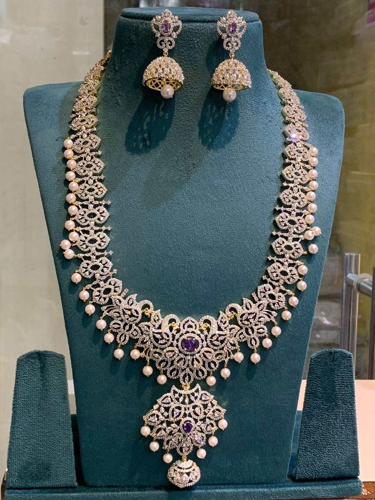 American Diamond Stones Bridal Haram