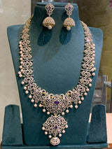 American Diamond Stones Bridal Haram - Nakshatra Jewels