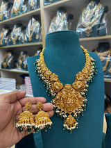 Nakshi Work with AD Stones Bridal Necklace