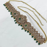 Victorian Polish AD Stone Bridal Hip Chain - Nakshatra Jewels