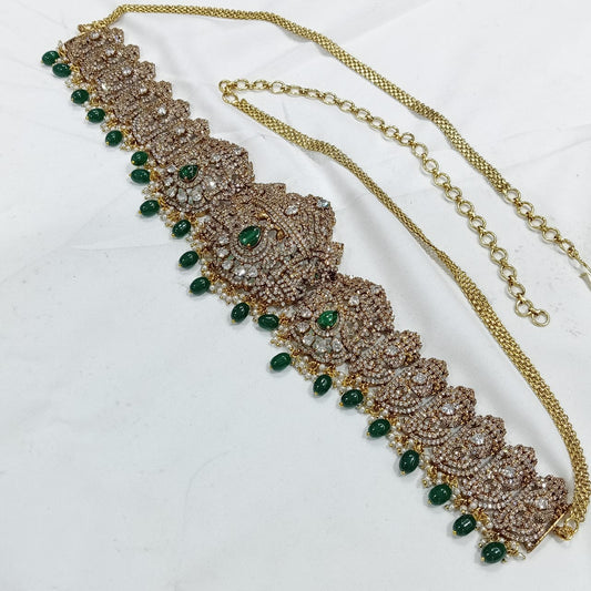 Victorian Polish AD Stone Bridal Hip Chain