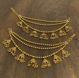 Premium Matt with Kempu Stones Ear Chains - Nakshatra Jewels