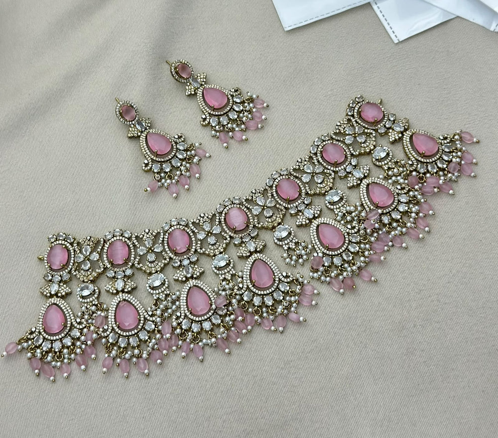 Victorian Polish with AD Stones Bridal Choker
