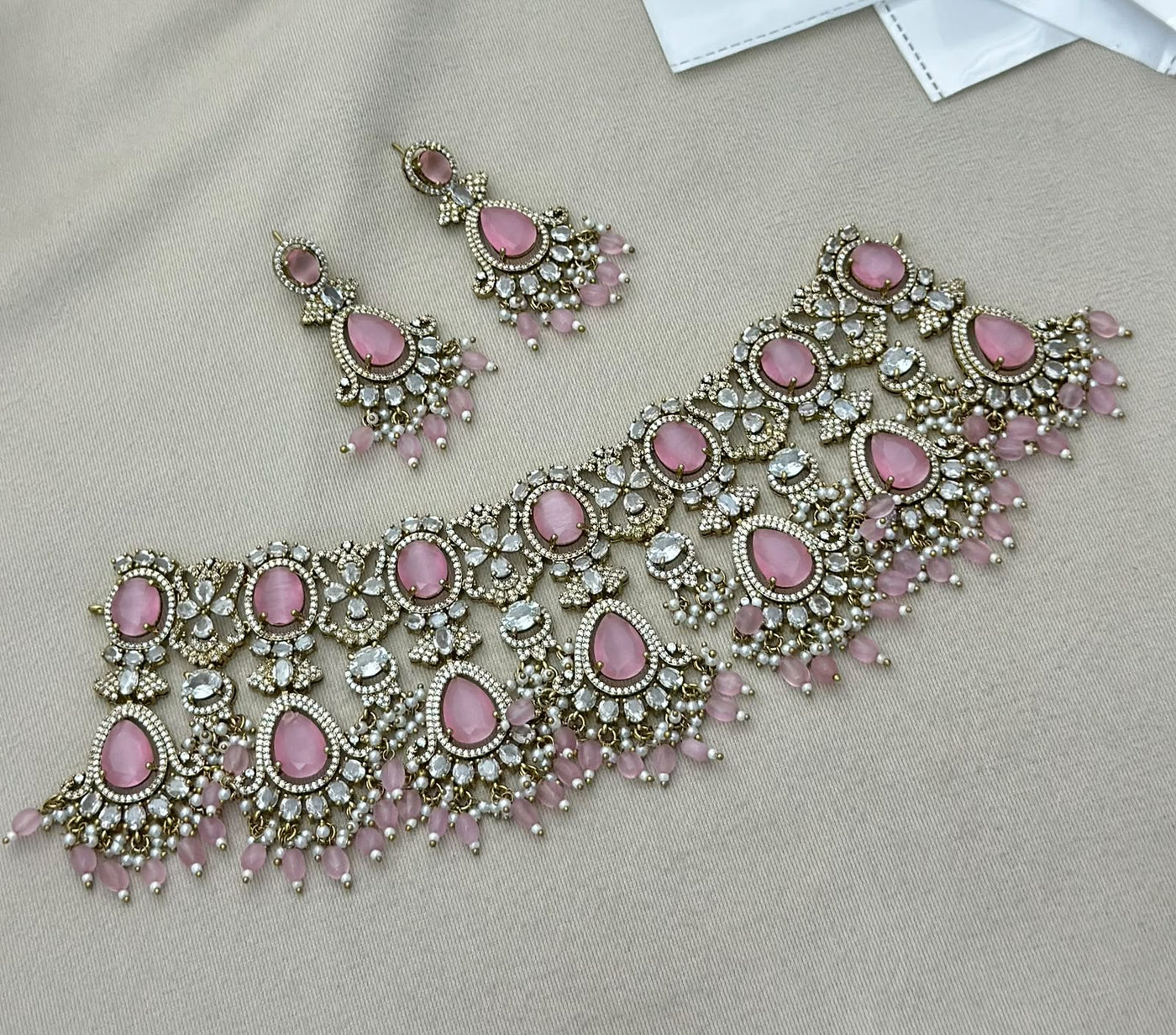 Victorian Polish with AD Stones Bridal Choker