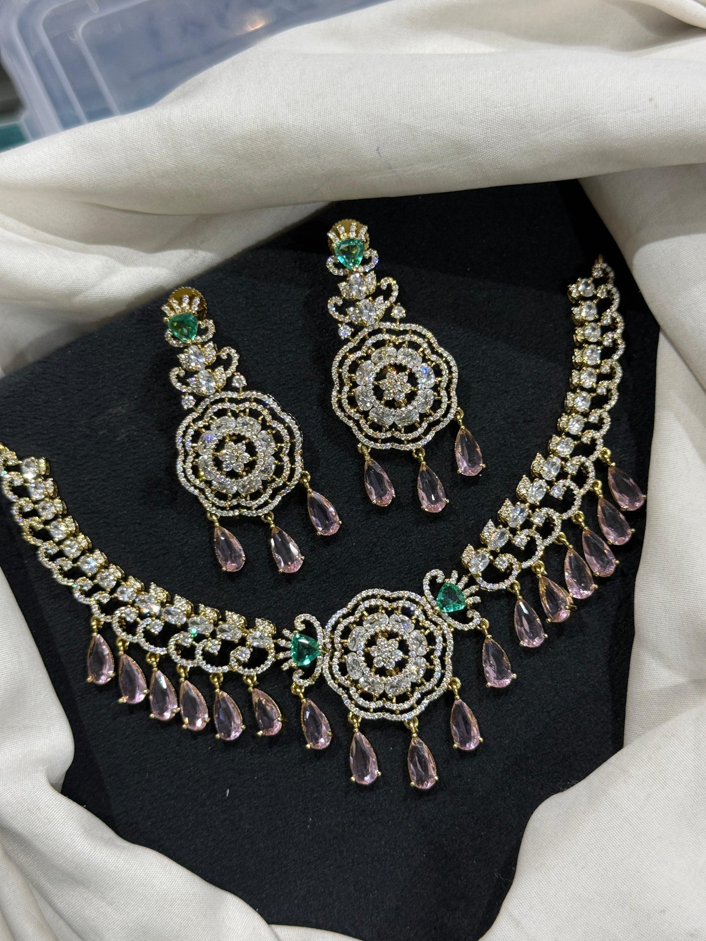 Victorian Polish AD Stones Necklace