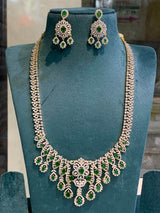 American Diamond Stones Bridal Haram - Nakshatra Jewels