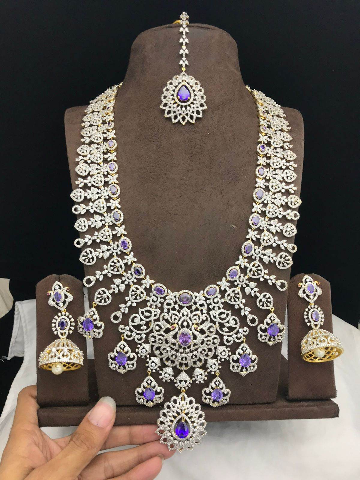 American Diamond Stone Bridal Haram