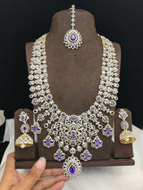 American Diamond Stone Bridal Haram - Nakshatra Jewels