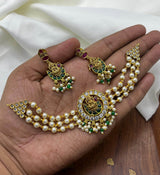 Premium Matt with Kempu Stones Choker - Nakshatra Jewels