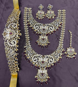 Victorian Polish AD Stones Bridal Set - Nakshatra Jewels