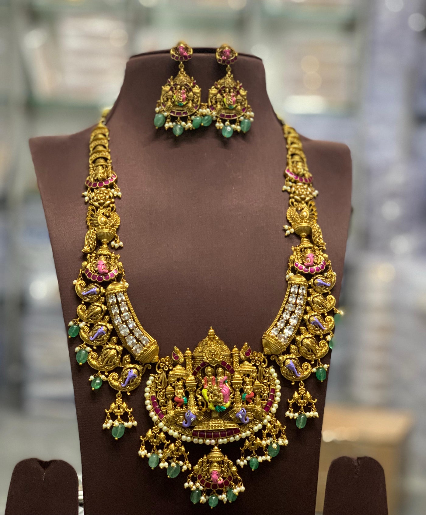 Nakshi Work with AD Stones Bridal haram